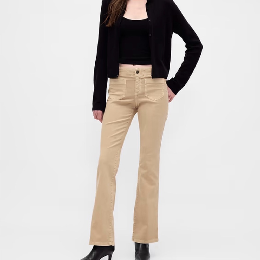 GAP Beige Straight-Leg Pants